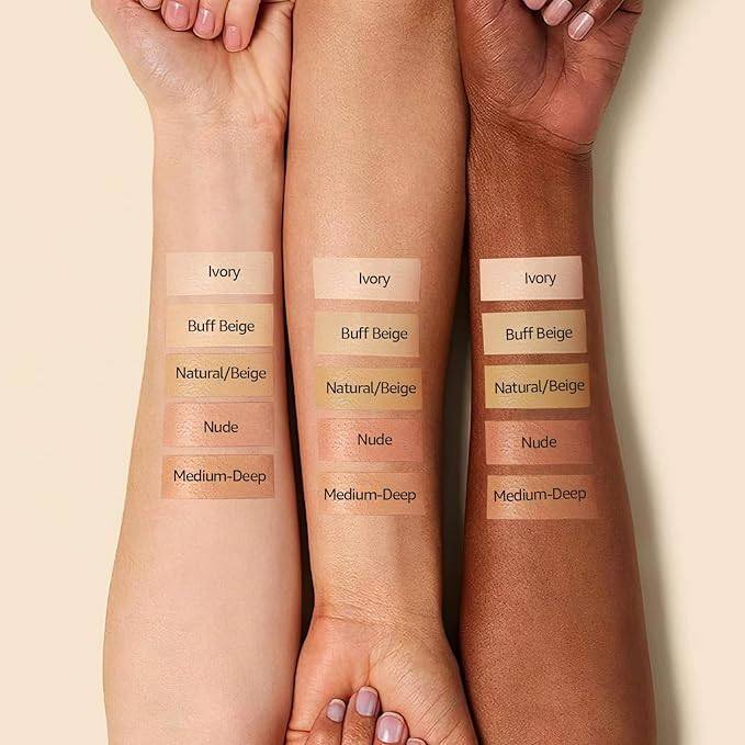 Mushroom Head Air Cushion CC Cream - BB Cream Face Makeup Foundation for Mature Skin Moisturizing Concealer Brighten Long-Lasting, Even Skin Tone for All Skin Types (Deep)