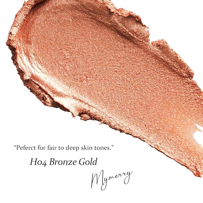 Dewy Highlighter Makeup, Highlighter Makeup Stick for Face and Body, Radiant & Shimmer Glow, Buildable Color for All Day | Vegan & Cruelty-Free | Bronze Caramel Gold 15g/0.53fl.Oz