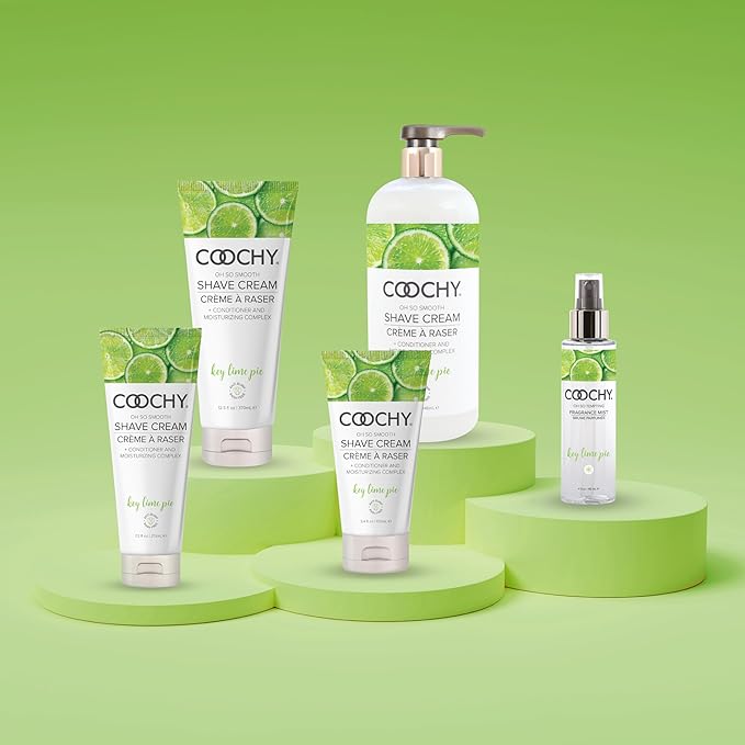 Coochy Shave Cream - Moisturizing Shave Lotion - Gentle Intimate Shaving Cream - For Bikini Area, Underarms, Legs & More - Rash-Free, Hydrating Formula - Key Lime Pie, 32 oz