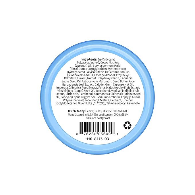 Hempz Hydrating Lip Sleeping Mask - Triple Moisture Fresh Citrus (.95 Oz.) | Overnight Hydrating Lip Balm for Dry Lips, Lip Repair, Chapped Lip Treatment & Nourishment for Women