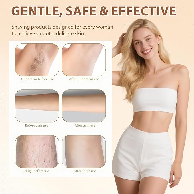 Bikini Trimmer for Women, 2 in 1 Dual-Head Electric Razors for Women Pubic Hair, Wet/Dry Use Body Hair Trimmer and Face Shaver with Display, Rechargeable Hair Removal for Bikini Legs Face Underarm Arm