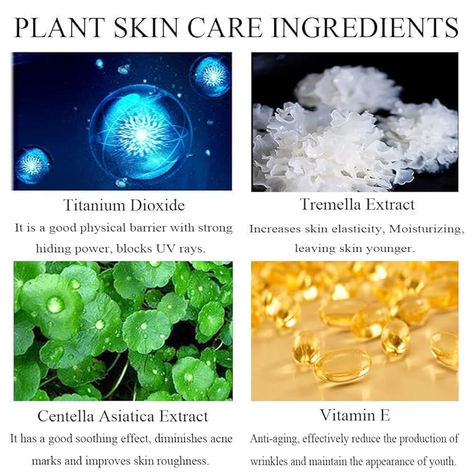 Mushroom Head Air Cushion CC Cream, BB Cream Face Makeup Foundation for Mature Skin Moisturizing Concealer Brighten Long-Lasting, Even Skin Tone for All Skin Types (2PCS Ivory)