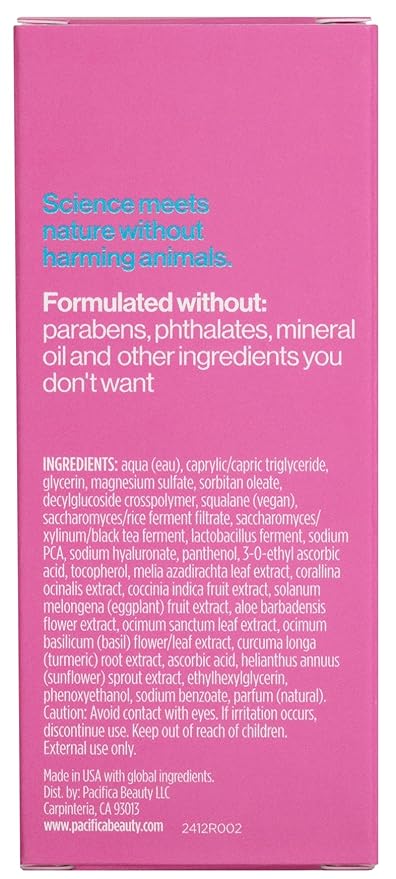 Pacifica Face Oil Serum - Flower Fix Bi-Phase Hydrating Skin Barrier - w/Hyaluronic Acid & Natural Botanical Ingredients - for Dry Sensitive Skin Vegan & Cruelty-Free Dermatologist Approved