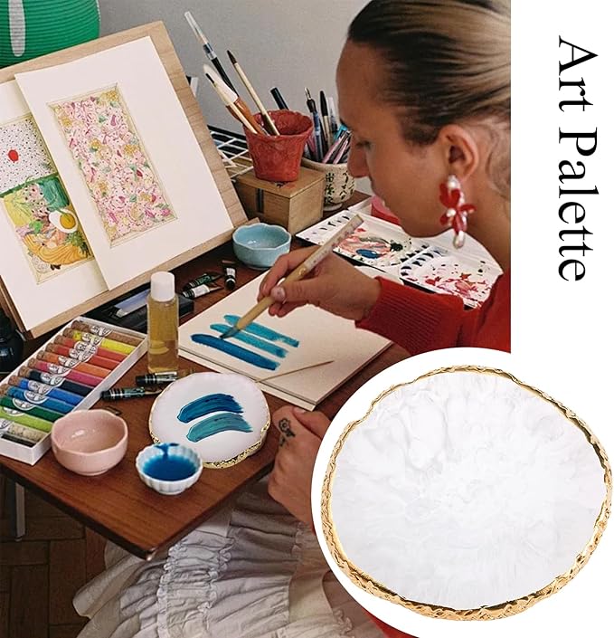 22 Pack Resin Art Palette, Makeup Mixing Palette,