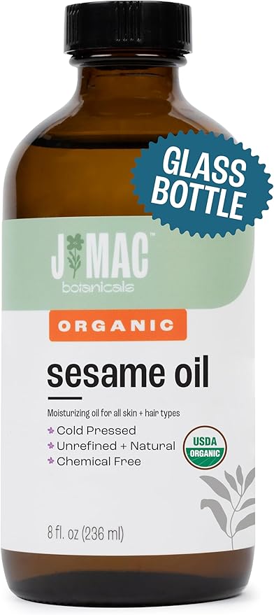 J MAC BOTANICALS, Organic Sesame Oil,