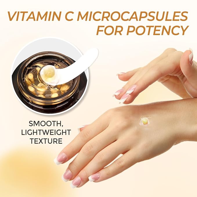 Deep Vitamin C Golden Capsule Hydrating Face Moisturizer, Antioxidant Protection, Lightweight Daily Skincare
