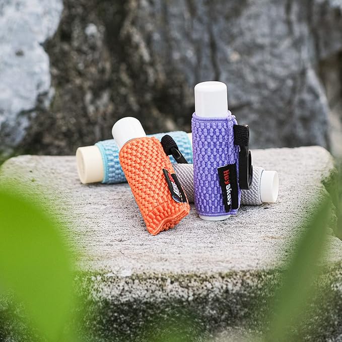 3PCS Lip Balm Holder Sleeves Keychain Lipstick Sleeves Lip Gloss Holder Keychain Chapstick Elastic Sleeves(Black/brown/Green)