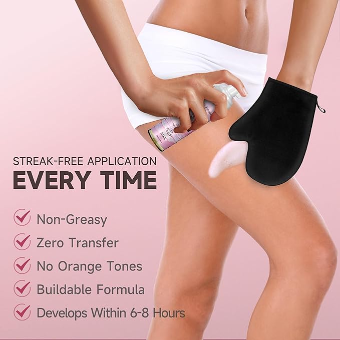 Self Tanner Mousse-30X Clear Bronzer Self Tanning Lotion for Body Fake Tan-14 Day Long Lasting Effect Quick Tan,Lightweight, Self-Tanner Foam Enriched with Aloe Vera and Coconut