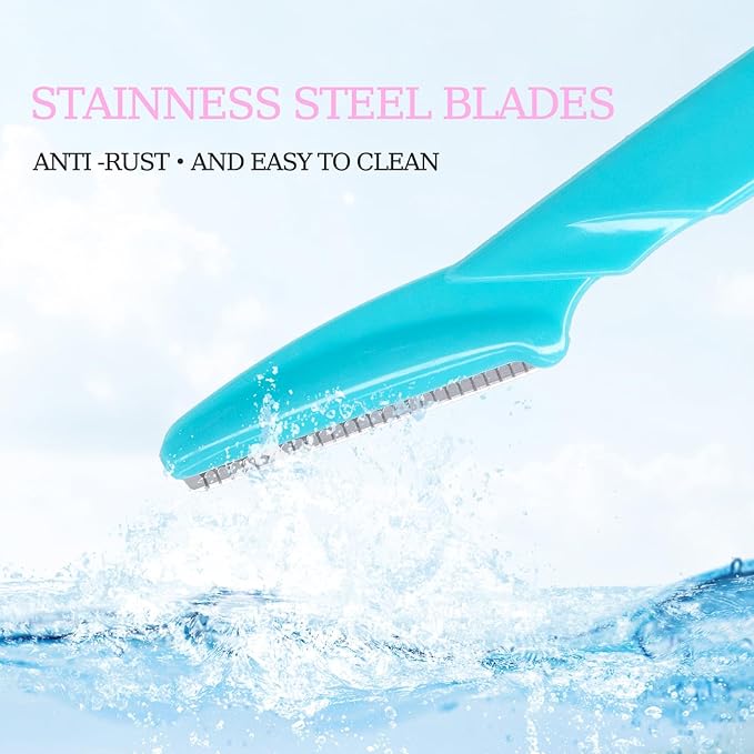 40pcs Eyebrow Razor for Women, Face Shaver Kit Dermaplaning Tool for Peach Fuzz Removal, Stainless Steel Blades with Protective Covers | Eyebrow Trimmer, Facial Hair Removal