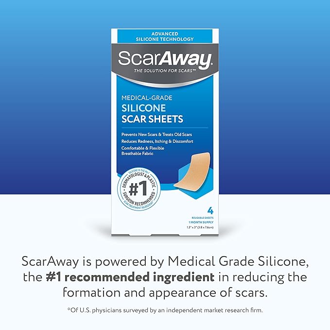 ScarAway Advanced Skincare Silicone Scar Sheets,