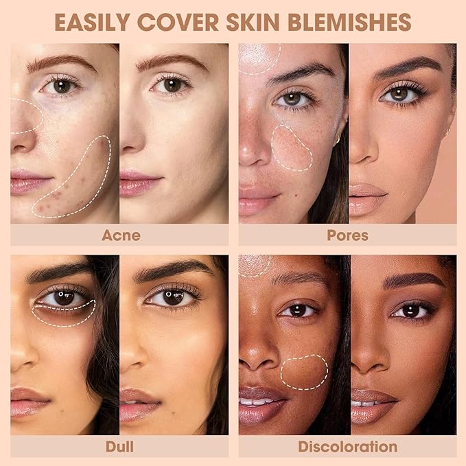 Cream Concealer Full Coverage Makeup, Matte Color Correcting MEDIUM HONEY)