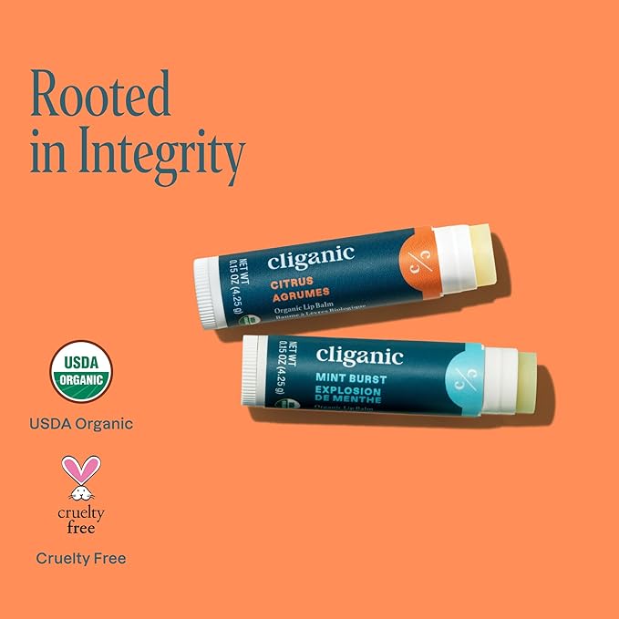 Cliganic Organic Lip Balm 2 pack