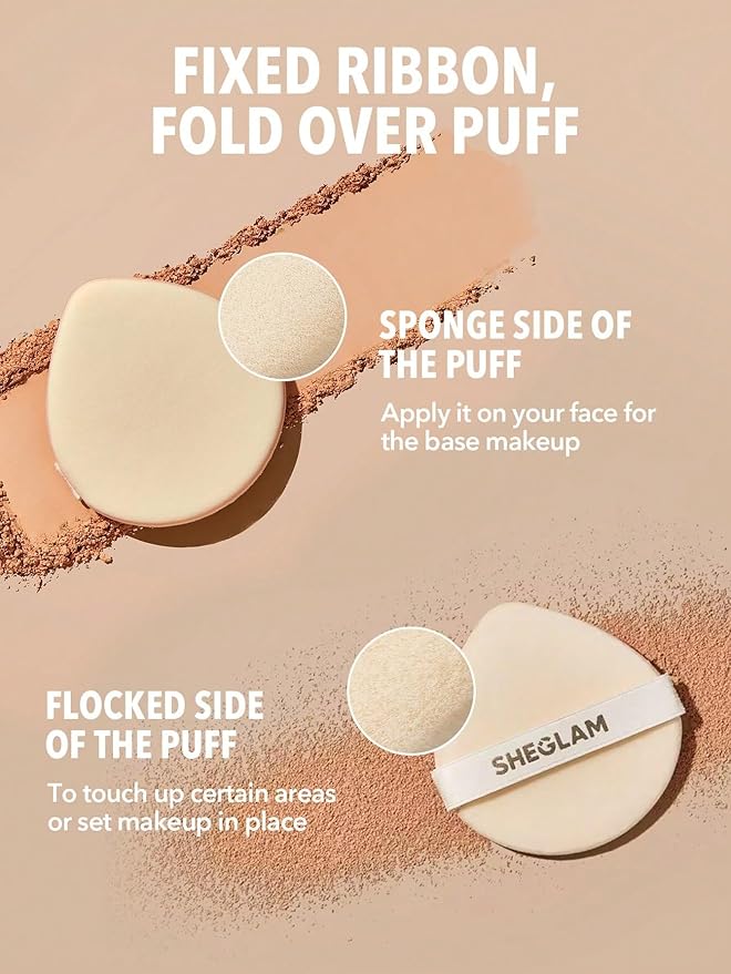 SHEGLAM SKin-Focus Full Coverage Powder Foundation Oil-Control Lightweight Face Pressed Powder Makeup-Buttercream
