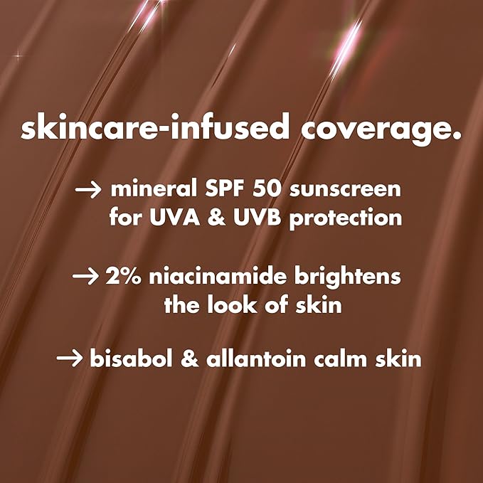 e.l.f. Halo Glow Skin Tint SPF 50, Tinted Moisturizer For Light, Buildable Coverage, Creates A Natural Glow, Vegan & Cruelty-Free, 15 Deep Cool