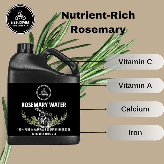 Naturevibe Botanicals Rosemary Water 32 Ounces