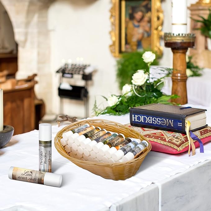 50 Pcs Lip Balm with Scripture Religious Lip Balm for Women Christian Lip Balms Bulk Gifts Faith Bible Verse Scripture Inspirational Gift Party Favors for Women Coworkers 10 Styles