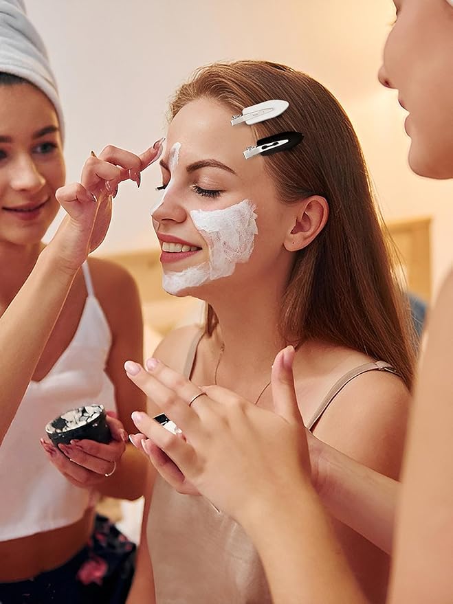 8Pcs No Bend No Crease Hair Clips - Styling Duck Bill Clips Alligator Hair Barrettes for Styling Sectioning Small Gifts for Women Girl Salon Hairstyle Hairdressing Bangs Waves, Black & White