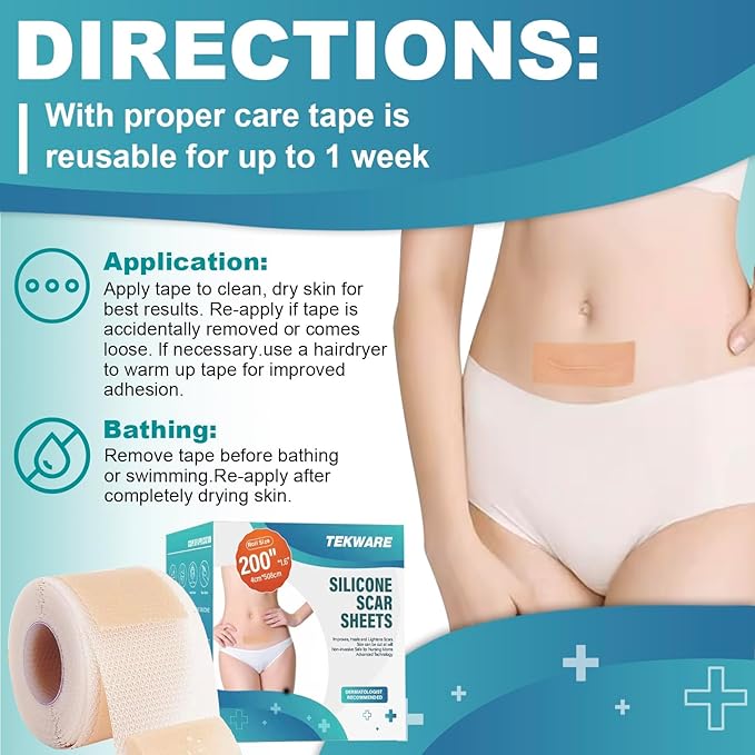 Extra Long Silicone Scar Sheets (1.6”