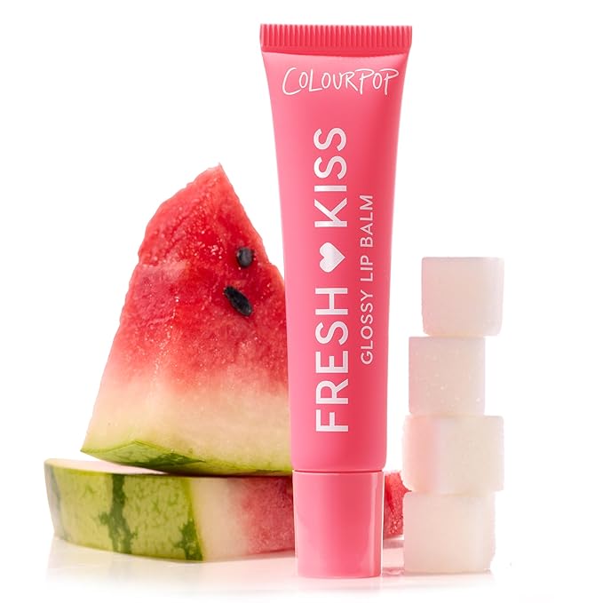ColourPop Fresh Kiss Glossy Lip Balm - Hydrating Lip Care Enriched with Peptides, Hyaluronic Acid, Shea Butter & Vitamin E for an Ultra-Cushiony Formula - Watermelon Sugar (2 Count)
