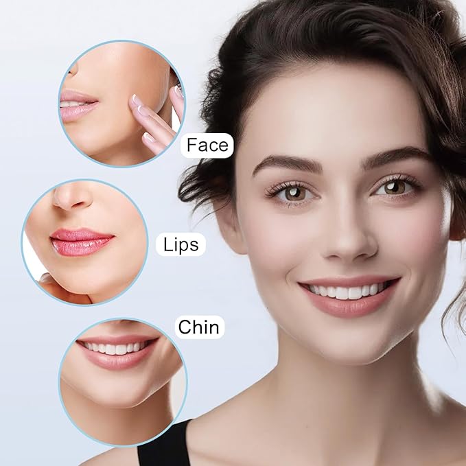 Facial Hair Removal for Women, Electric Painless Facial Hair Remover for Face, Lip, Chin with USB Rechargeable