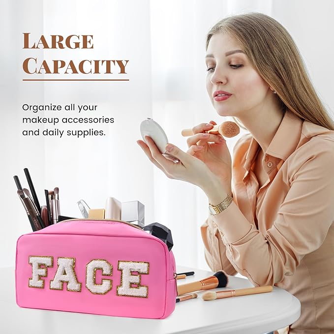 4pcs preppy makeup bags set,