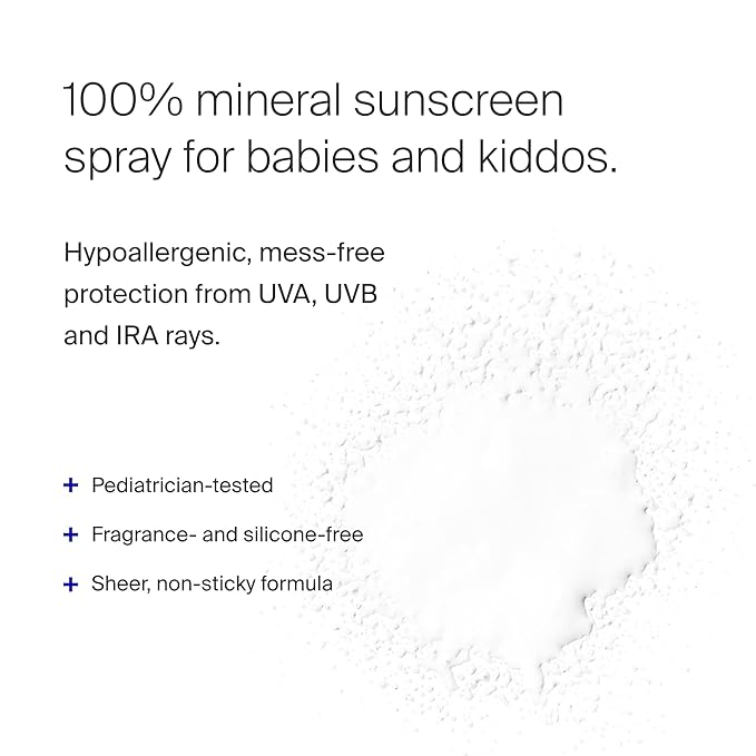Supergoop! Sunnyscreen 100% Mineral Spray SPF 50 - 3.4 fl oz, Pack of 2 - Face & Body Sunscreen for Babies & Kids - Pediatrician Tested, Hypoallergenic, Fragrance & Silicone Free