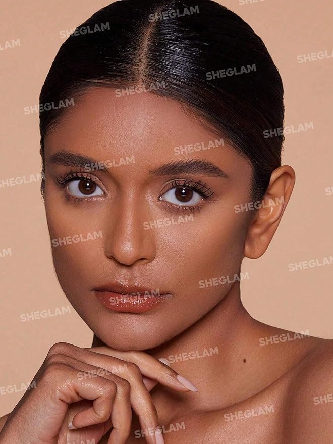 SHEGLAM SKin-Focus Full Coverage Powder Foundation Oil-Control Lightweight Face Pressed Powder Makeup-Wheat