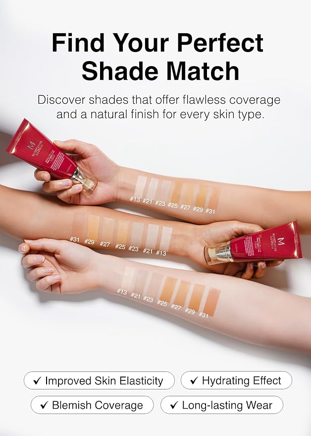 MISSHA M Perfect BB Cream No 31.Golden beige for medium/deep with neutral skin tone SPF 42 PA +++ 1.69 Fl Oz - Tinted Moisturizer for face with SPF