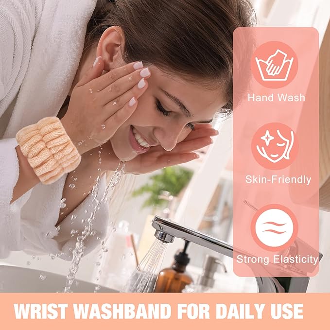 Women's microfiber face washing wrist