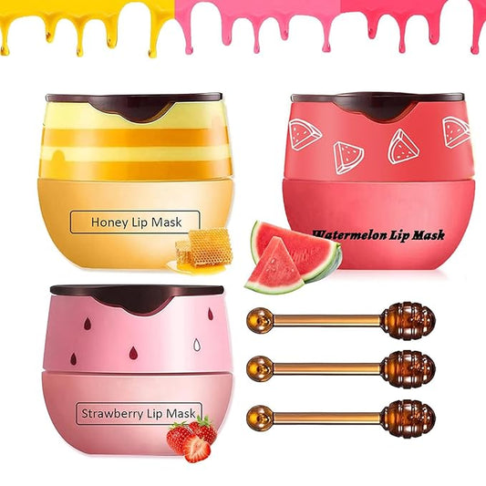 3PCS Lip Balm Honey Lip Balm, Exfoliator