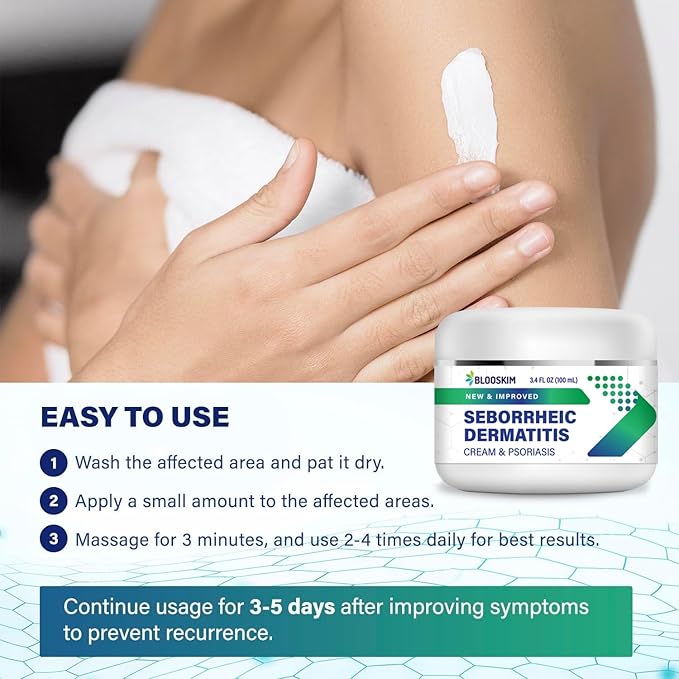 Seborrheic Dermatitis Face Cream – Face, Scalp & Body Moisturizing Treatment for Flaky, Itchy Skin – Daily Lotion for Psoriasis and Dermatitis Relief - Men and Women - 3.4 Fl Oz