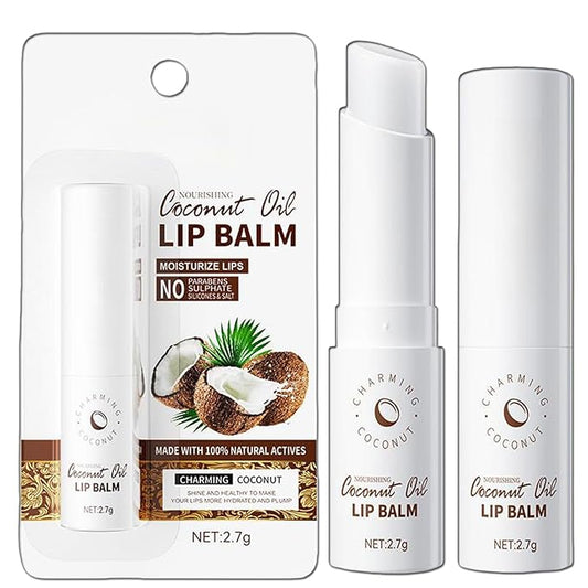 Coconut Lip Balm, Hydrating Lip Balm, Lip Balm With Vtaimin E, Flavored Lip Balm, Hydrating Lip Balm for Women Gilrs