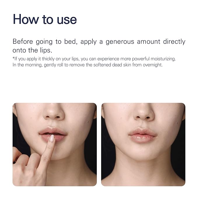 Perfect Sleep Lip Collagen 0.52fl.oz/15ml, Hydrolyzed Collagen+Rice Protein, Willow Bark Extract & Peptide to Nourish, Moisturize & Exfoliate the lips, Sleep-Beauty, Korean Overnight Lip Mask