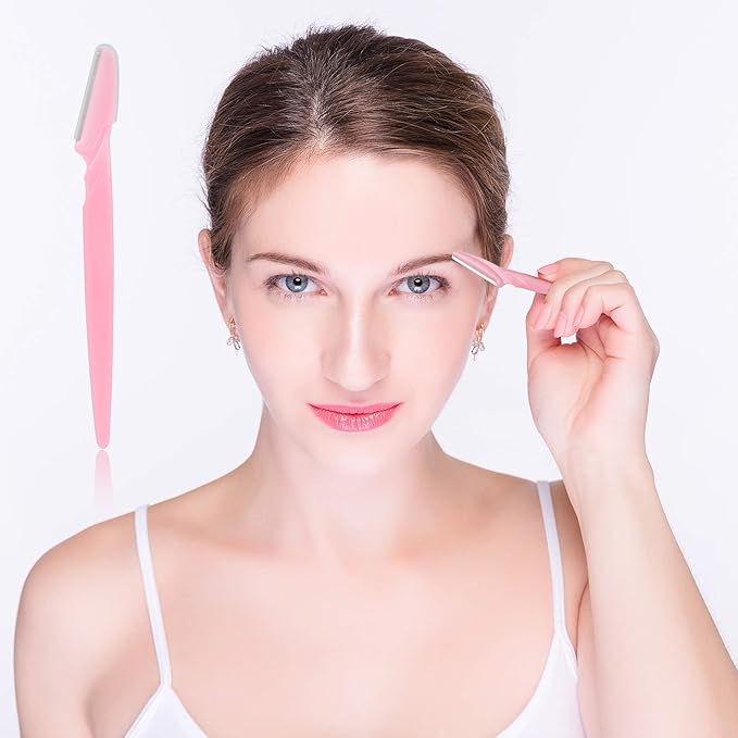 30 Pieces Eyebrow Razor Shaper Trimmer Shaver Facial Razor with Precision Cover for Women and Men