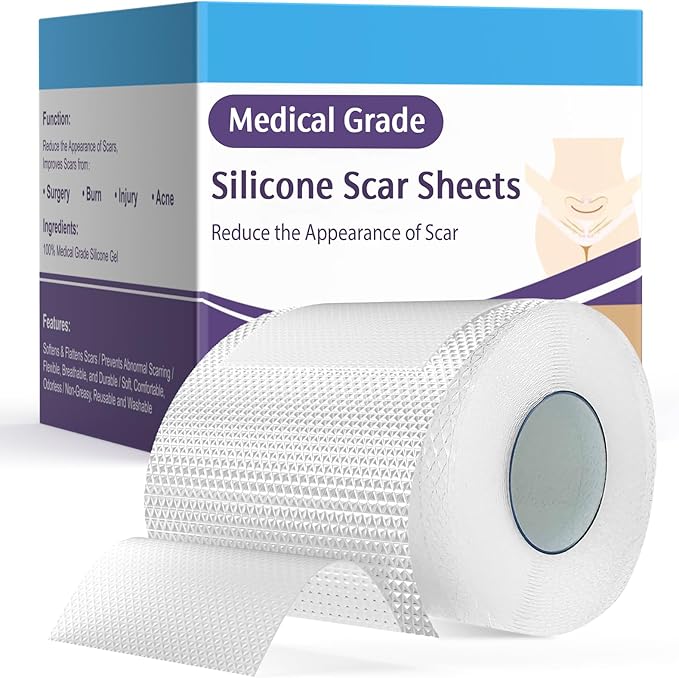 Clear Silicone Scar Sheets - 1.6"