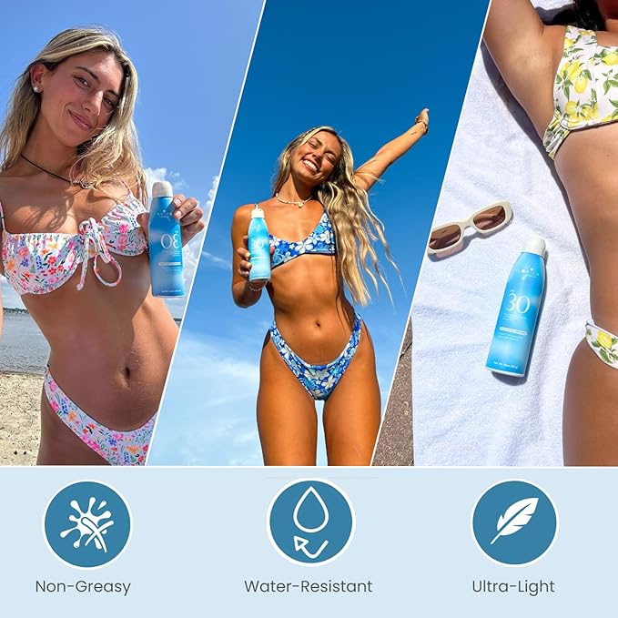 Florida Glow SPF 15 Sunscreen Spray - Hawaii 104 Reef Act & Florida Keys Compliant, Broad Spectrum, Water Resistant - Sun screen protector for face and body, PABA-Free & Oxybenzone Free (5.5 Fl Oz)