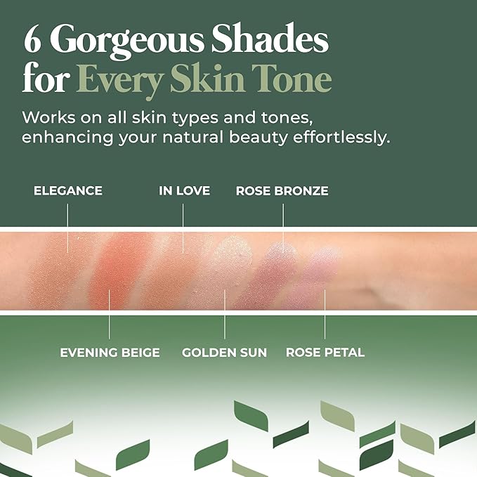 Dr. Lily Ros- All-Natural Blush, Bronzer & Shimmer – Plant Based No Harsh Chemicals, No Parabens or Synthetic Fragrances 100% Natural Formula Safe for Sensitive Skin (Rose Bronze)