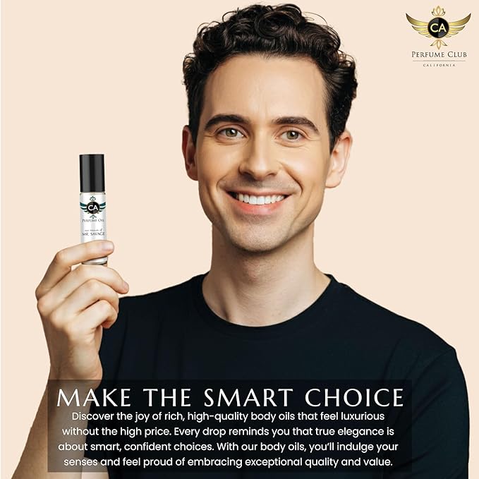 CA Perfume Impression of Mr. Savage For Men Replica Fragrance Body Oil Dupes Alcohol-Free Roll-On 0.3 Fl Oz/10ml