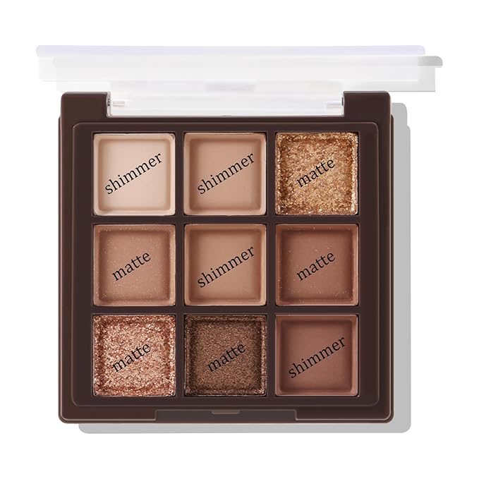 Boobeen Nude Eyeshadow Palette - Matte and Shimmer Makeup, Highly Pigmented Creamy Eye Shadow Powder, Create a Neutral Eye Look, Long Wearing