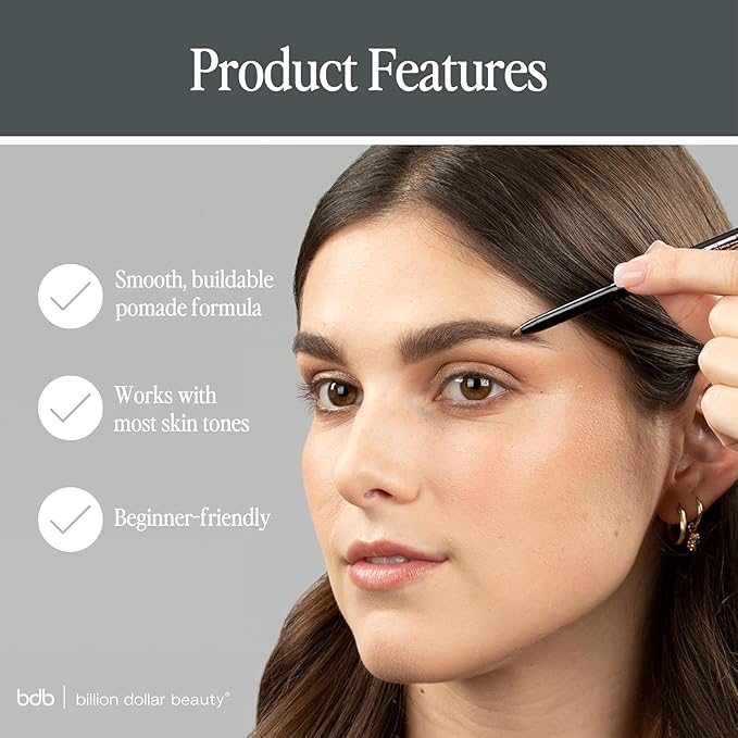 Billion Dollar Brows Universal Eyebrow Pencil – One Perfect Shade, Smudge-Proof, Waterproof, Self-Sharpening Tip, Effortless Blending, Vegan & Cruelty-Free for Flawlessly Defined Brows - 4 Pack