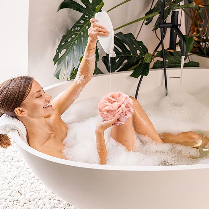 Btyms 4 pieces shower loofahs