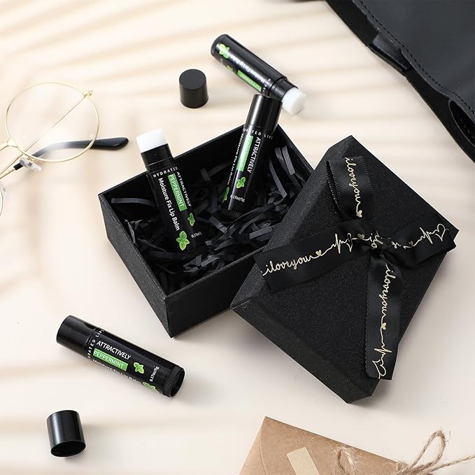 4 Pcs Lip Balm with Gift Lips