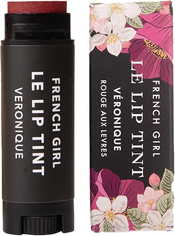 French Girl Le Lip Tint - Moisturizing & Hydrating Lip Balm for Sheer, Buildable Coverage & Shine, Clean Formula, Organic Ingredients, Vegan & Cruelty-Free