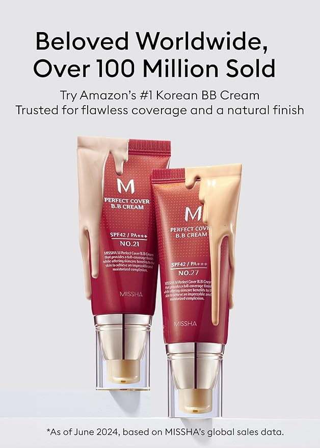 MISSHA M Perfect BB Cream No 31.Golden beige for medium/deep with neutral skin tone SPF 42 PA +++ 1.69 Fl Oz - Tinted Moisturizer for face with SPF
