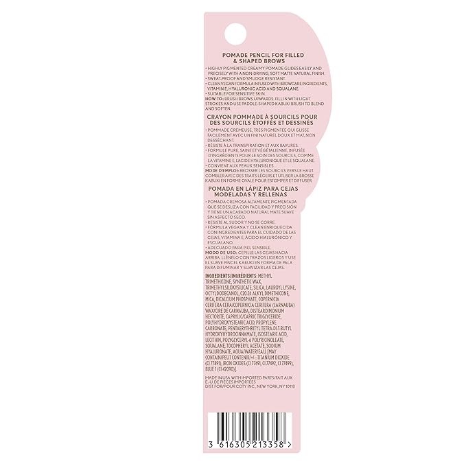 Covergirl Clean Fresh Brow Filler Pomade, 300 Auburn, Eyebrow Pencil, Ultra-Precise Tip, Creamy Formula, Highly Pigmented, Soft Matte Finish, Vegan Formula, 0.007oz