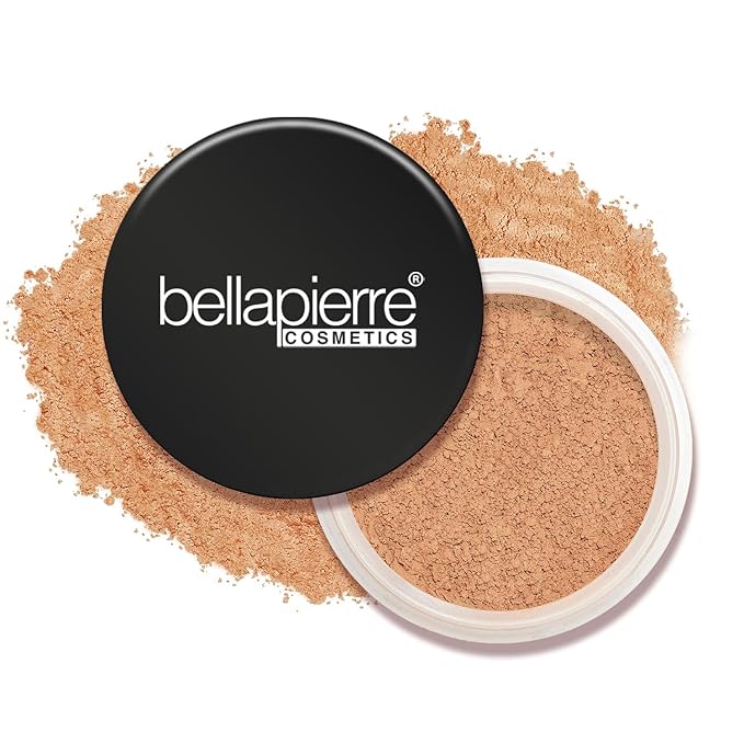 bellapierre Mineral Foundation SPF 15 - Loose Powder Foundation | Vegan & Cruelty Free Natural Makeup | Full Coverage Matte Finish | Hypoallergenic | Oil & Talc Free - 0.32 Oz - Honey