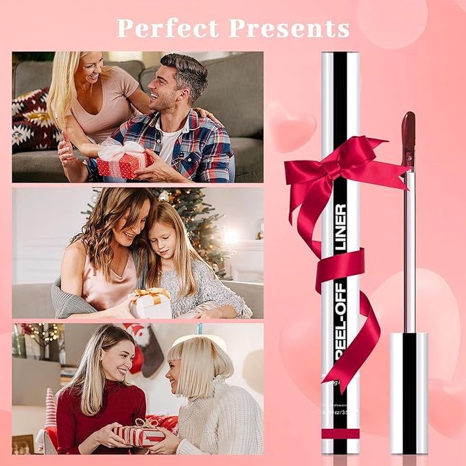 Peel Off Lip Liner Stain - Long Lasting Natural Lip Stain Transfer-proof Lip Liner, Moisturizing Waterproof Lip Gloss Stain, Highly Pigmented Color for All Skin, Ideal Gifts for Women (Coral)