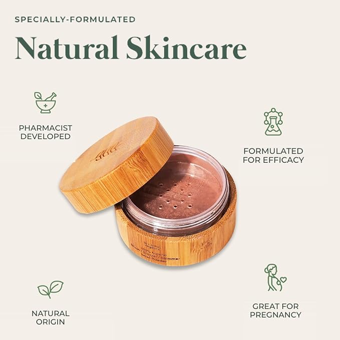 Dr. Lily Ros- All-Natural Blush, Bronzer & Shimmer – Plant Based No Harsh Chemicals, No Parabens or Synthetic Fragrances 100% Natural Formula Safe for Sensitive Skin (Rose Petals)