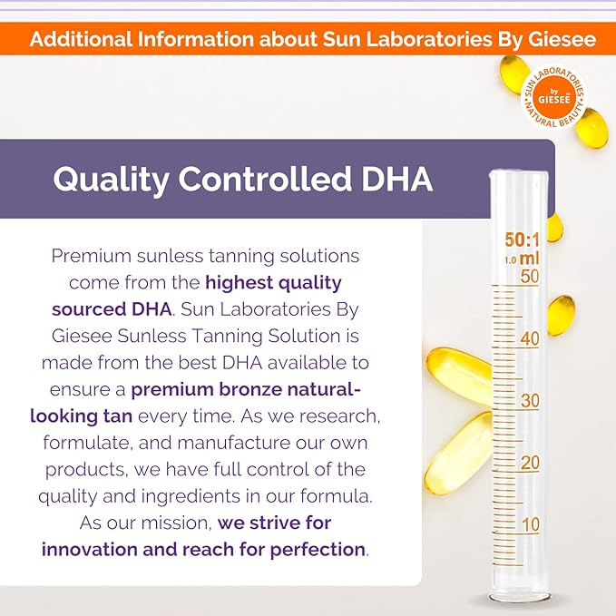 Sun Laboratories By Giesee Ultra Dark Spray Tan Solution 1/2 Gallon - Professional Sunless Tanning Spray for Airbrush Tan, Self Tanner Mist, Sun Tanning Lotion, Fake Tan