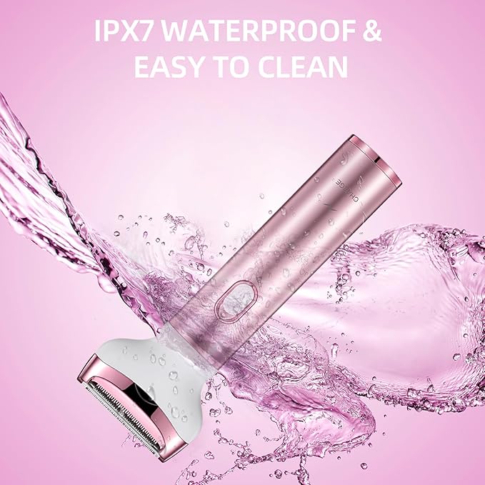 Wet & Dry Electric Razor for Women Body Razors 4-in-1 Facial Hair Remover Electric Shaver and Facial Hair Remover Painless Ladies Body Razors for Nose Face Body Leg Bikini Arm Hair